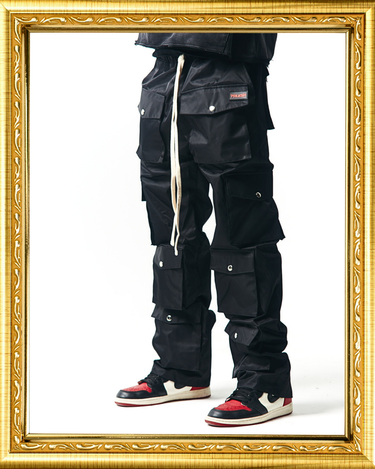 12 pocket cargo pants, streetwear, phlesh fashion house, phlesh clothing, Baltimore street wear, luxury streetwear, baltimore clothing brand, dmv fashion brand