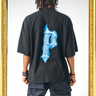 blue flame tee, streetwear, phlesh fashion house, phlesh clothing, Baltimore street wear, luxury streetwear, baltimore clothing brand, dmv fashion brand