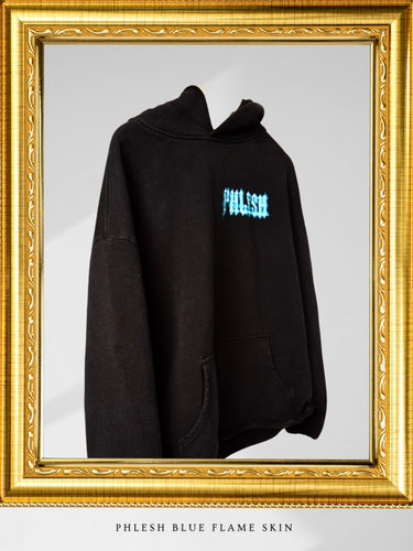 Blue Flame Hoodie (black)